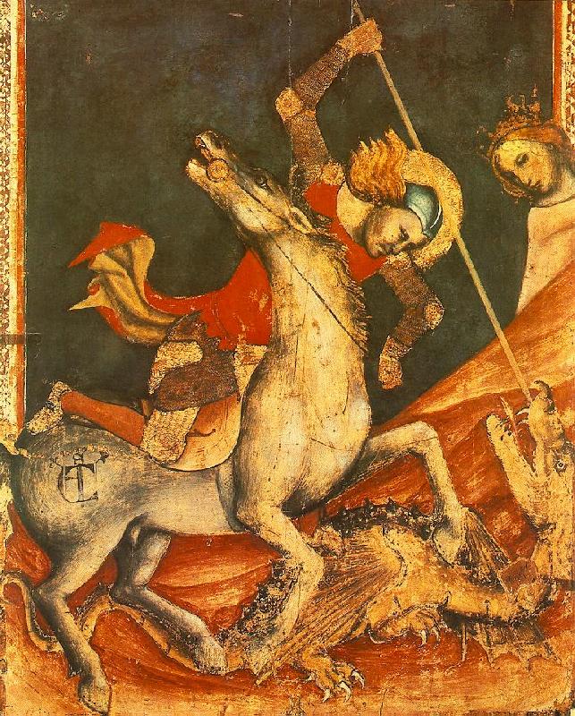 VITALE DA BOLOGNA St George 's Battle with the Dragon Sweden oil painting art